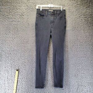 Madewell Jeans Womens 27 Black High-Rise Skinny Stretch Denim